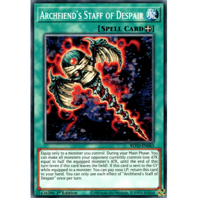 Blazing Vortex BLVO-EN063 Archfiends Staff Of Despair