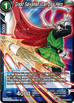 Cross Spirits BT14-040 Great Saiyaman Call Of A Hero Foil