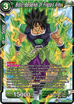 Cross Spirits BT14-084 Broly Berserker Of Friezas Army Foil