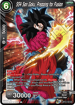 Cross Spirits BT14-125 SS4 Son Goku Prepping For Fusion Foil