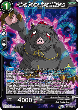 Cross Spirits BT14-138 Naturon Shenron Power Of Darkness Foil