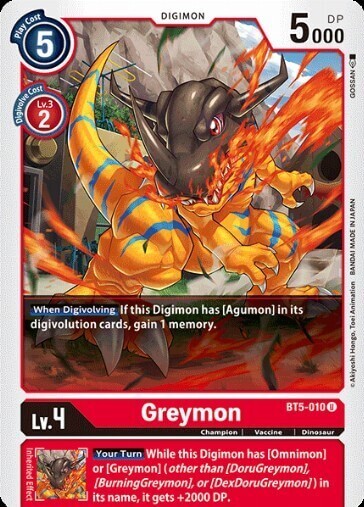 BATTLE OF OMNI BT5-010 Greymon