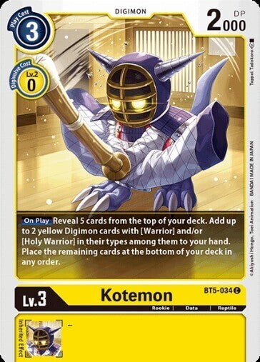 BATTLE OF OMNI BT5-034 Kotemon