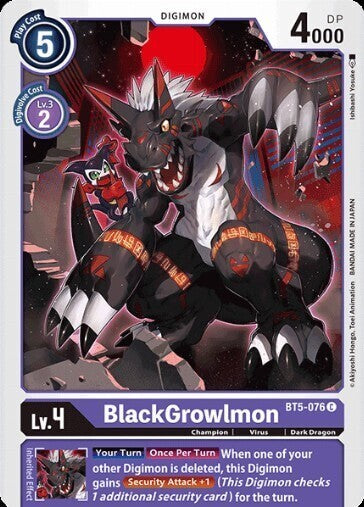 BATTLE OF OMNI BT5-076 BlackGrowlmon