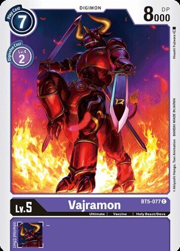 BATTLE OF OMNI BT5-077 Vajramon