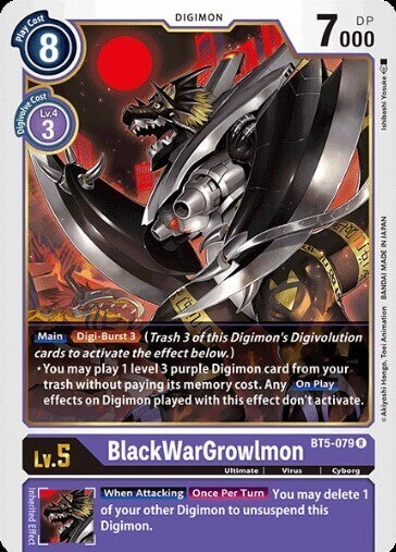 BATTLE OF OMNI BT5-079 BlackWarGrowlmon
