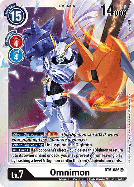 BATTLE OF OMNI BT5-086 Omnimon
