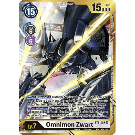 BATTLE OF OMNI BT5-087 Omnimon Zwart
