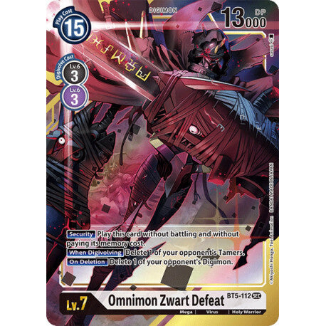 BATTLE OF OMNI BT5-112 Omnimon Zwart Defeat