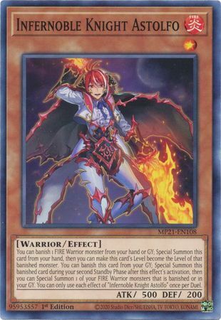 Tin Of Ancient Battles MP21-EN108 Infernoble Knight Astolfo
