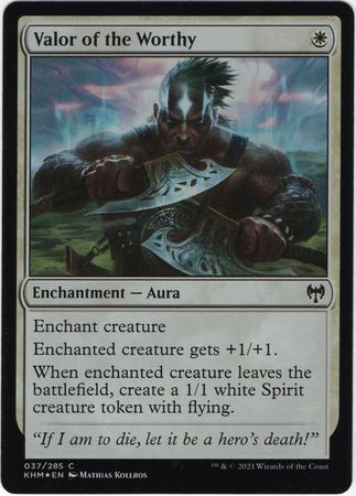 MTG Kaldheim 037/285 Valor of the Worthy Foil
