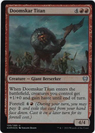 MTG Kaldheim 130/285 Doomskar Titan Foil