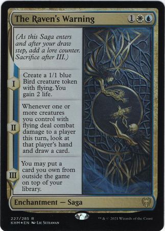 MTG Kaldheim 227/285 The Raven's Warning Foil