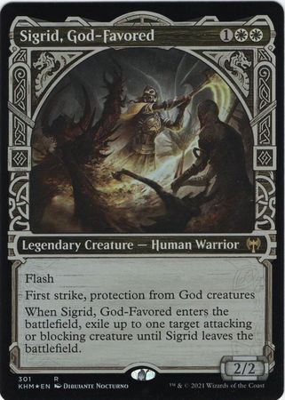 MTG Kaldheim 301 Sigrid, God-Favored Showcase Foil