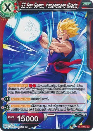 SAIYAN SHOWDOWN BT15-003 SS Son Gohan, Kamehameha Miracle