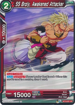SAIYAN SHOWDOWN BT15-021 SS Broly, Awakened Attacker