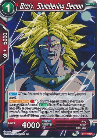 SAIYAN SHOWDOWN BT15-022 Broly, Slumbering Demon