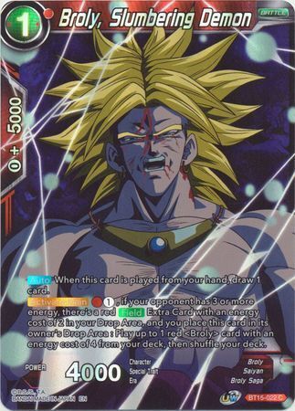 SAIYAN SHOWDOWN BT15-022 Broly, Slumbering Demon Foil