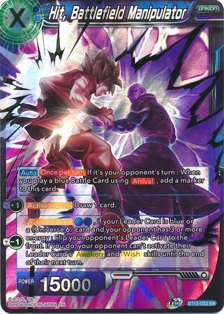 SAIYAN SHOWDOWN BT15-033 Hit, Battlefield Manipulator