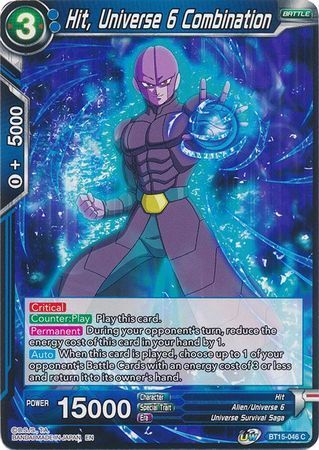 SAIYAN SHOWDOWN BT15-046 Hit, Universe 6 Combination