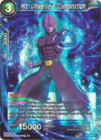 SAIYAN SHOWDOWN BT15-046 Hit, Universe 6 Combination Foil
