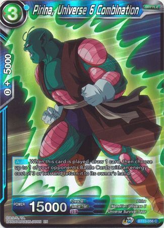 SAIYAN SHOWDOWN BT15-056 Pirina, Universe 6 Combination Foil