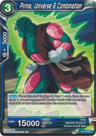SAIYAN SHOWDOWN BT15-056 Pirina, Universe 6 Combination