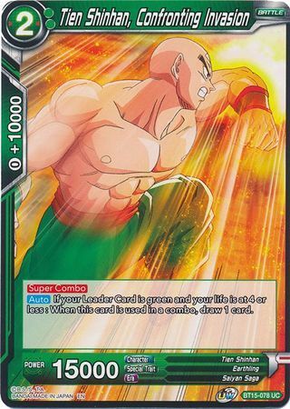 SAIYAN SHOWDOWN BT15-078 Tien Shinhan, Confronting Invasion