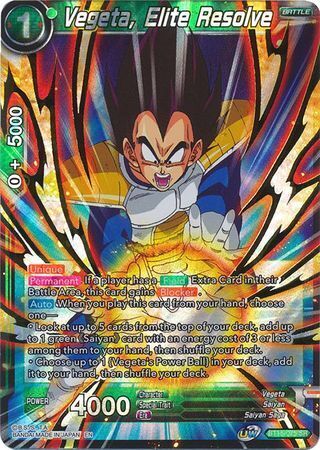 SAIYAN SHOWDOWN BT15-075 Vegeta, Elite Resolve