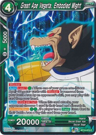 SAIYAN SHOWDOWN BT15-073 Great Ape Vegeta, Embodied Might
