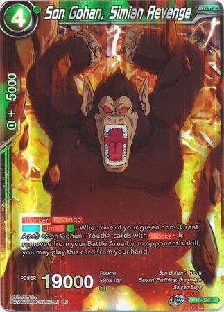 SAIYAN SHOWDOWN BT15-070 Son Gohan, Simian Revenge Foil