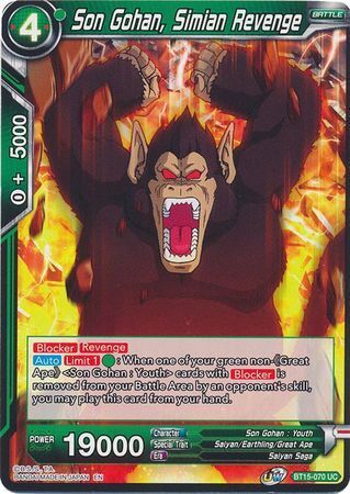 SAIYAN SHOWDOWN BT15-070 Son Gohan, Simian Revenge