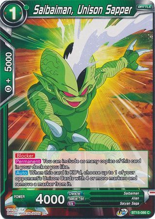 SAIYAN SHOWDOWN BT15-086 Saibaiman, Unison Sapper