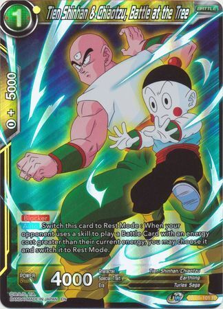 SAIYAN SHOWDOWN BT15-101 Tien Shinhan & Chiaotzu, Battle at the Tree Foil