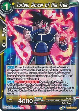SAIYAN SHOWDOWN BT15-108 Turles, Power of the Tree