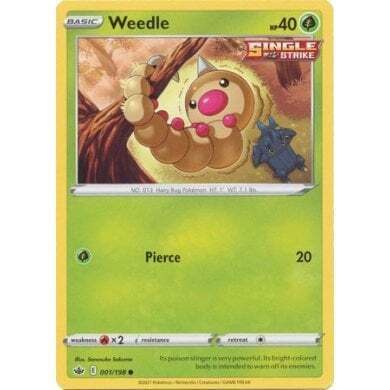 SWSH Chilling Reign 001-198 Weedle