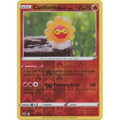 SWSH Chilling Reign 022-198 Castform Sunny Form Reverse