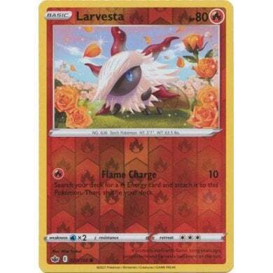 SWSH Chilling Reign 023-198 Larvesta Reverse