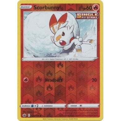 SWSH Chilling Reign 026-198 Scorbunny Reverse