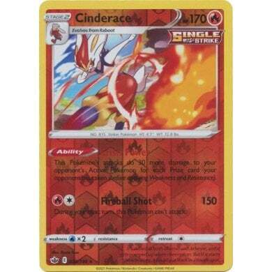 SWSH Chilling Reign 028-198 Cinderace Reverse