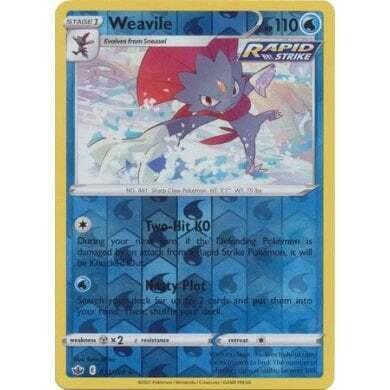 SWSH Chilling Reign 031-198 Weavile Reverse