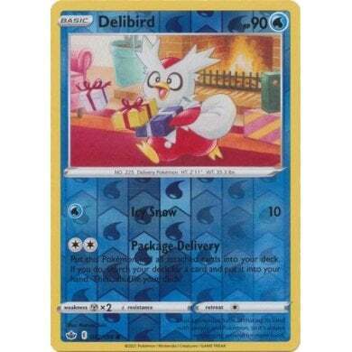 SWSH Chilling Reign 032-198 Delibird Reverse