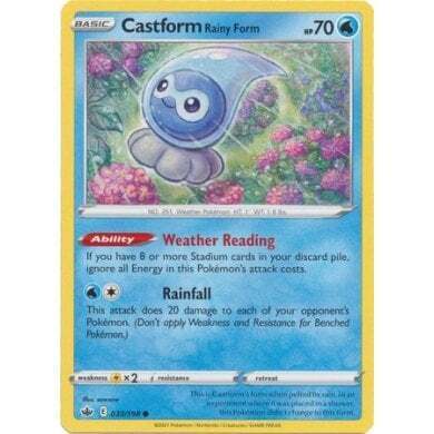 SWSH Chilling Reign 033-198 Castform Rainy Form