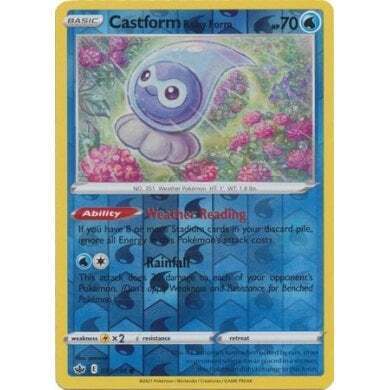 SWSH Chilling Reign 033-198 Castform Rainy Form Reverse