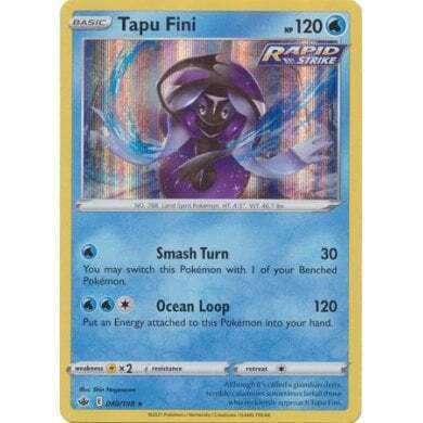 SWSH Chilling Reign 040-198 Tapu Fini