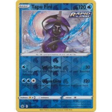SWSH Chilling Reign 040-198 Tapu Fini Reverse