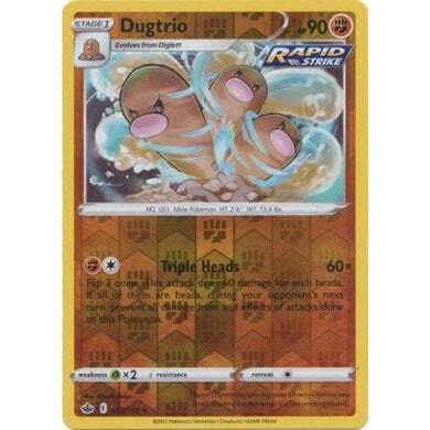 SWSH Chilling Reign 077-198 Dugtrio Reverse