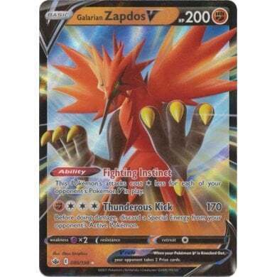 SWSH Chilling Reign 080-198 Galarian Zapdos V