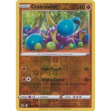 SWSH Chilling Reign 084-198 Crabrawler Reverse