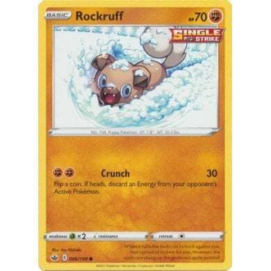 SWSH Chilling Reign 086-198 Rockruff